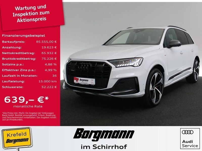 Weiss / gletscherweiss Gebraucht 2023 Audi Q7 Competition SUV | 85.555 € (Teuer) - Bild 1/4