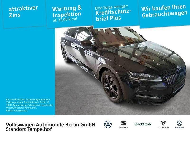 Schwarz Gebraucht 2021 Skoda Superb SportLine Kombi | 25.740 € (Etwas zu teuer) - Bild 1/2