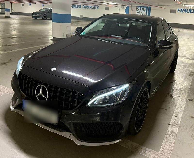 Schwarz Gebraucht 2014 Mercedes C250 AMG line Limousine | 14.999 € - Bild 1/4