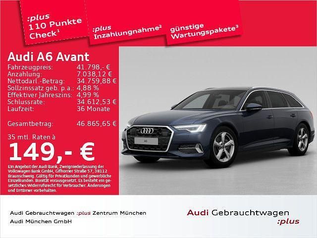 Firmamentblau metallic Gebraucht 2024 Audi A6 Advanced Kombi | 41.798 € - Bild 1/2