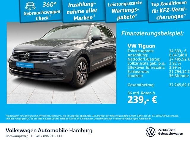 B0 delfingrau metallic Gebraucht 2024 VW Tiguan Move SUV | 34.333 € (Fairer Preis) - Bild 1/3