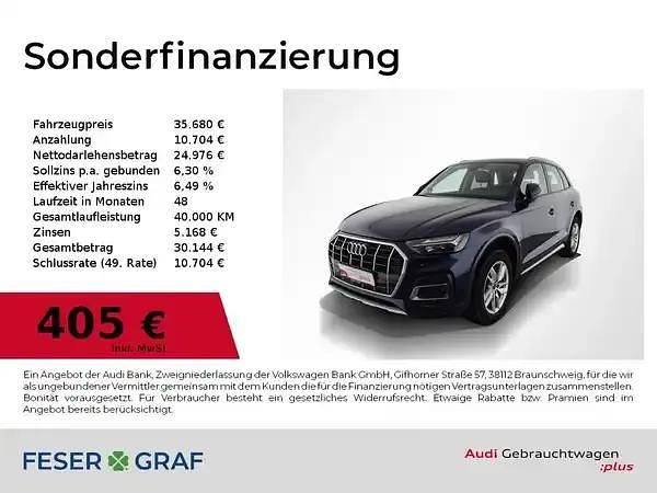 Navarrablau metallic Gebraucht 2022 Audi Q5 Advanced SUV | 35.680 € (Fairer Preis) - Bild 1/2