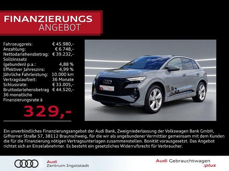 Kieselgrau Gebraucht 2024 Audi Q4 e-tron S-Line SUV | 45.980 € - Bild 1/3