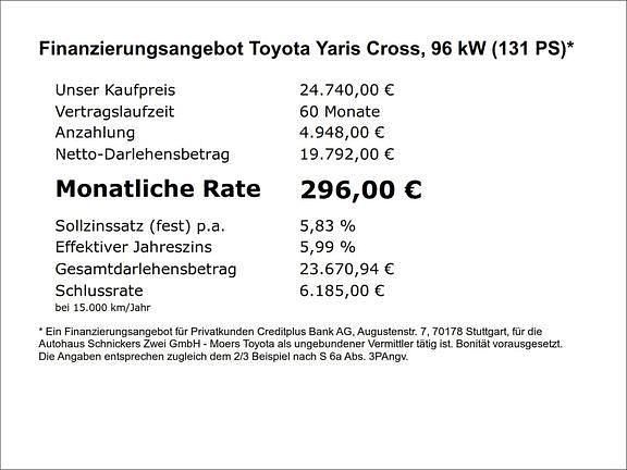 Gebraucht Toyota Yaris Hybrid 130 PS (95 kW) 2024 Platinum weiß perleffekt