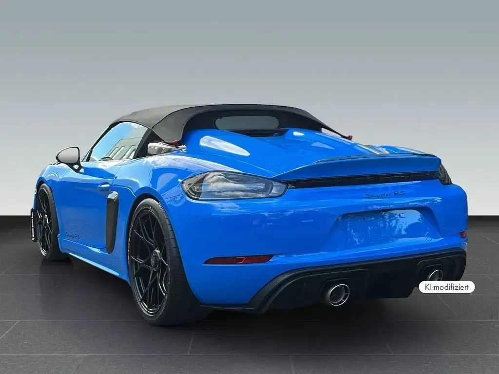 Neu Porsche 718 Spyder RS 500 PS (367 kW) 2025 Blau Cabrio