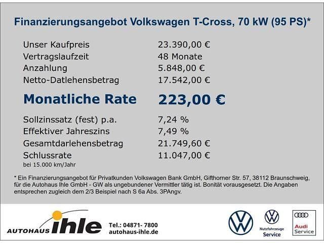 Gebraucht VW T-Cross Life 95 PS (69 kW) 2023 Grau SUV