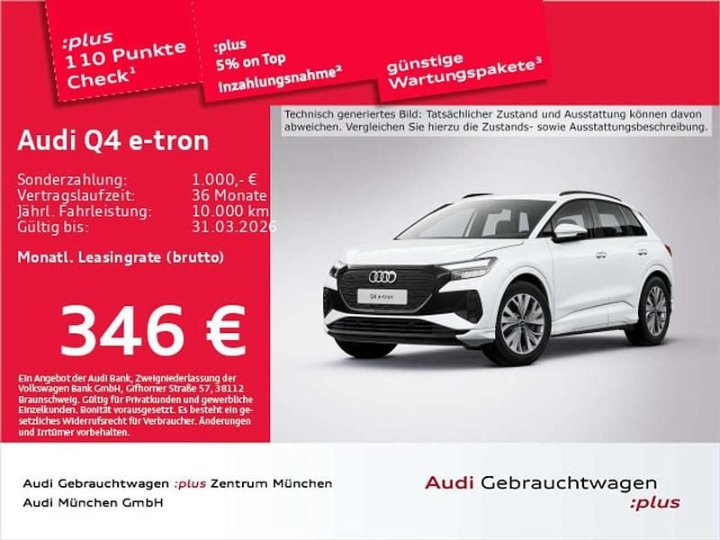 Gebraucht Audi Q4 e-tron Ambiente 250 kW (340 PS) 2024 Gletscherweiß metallic SUV