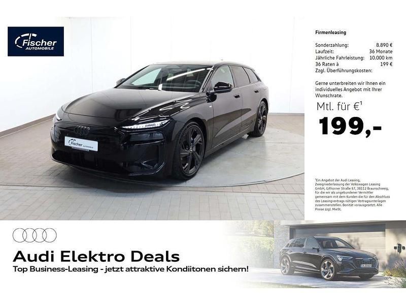 Mythosschwarz metallic Neu 2025 Audi A6 e-tron S-Line Kombi | 72.680 € - Bild 1/4