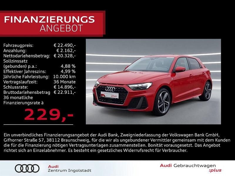 Rot metallic Gebraucht 2023 Audi A1 Sportback S-Line Kleinwagen | 21.490 € (Fairer Preis) - Bild 1/3