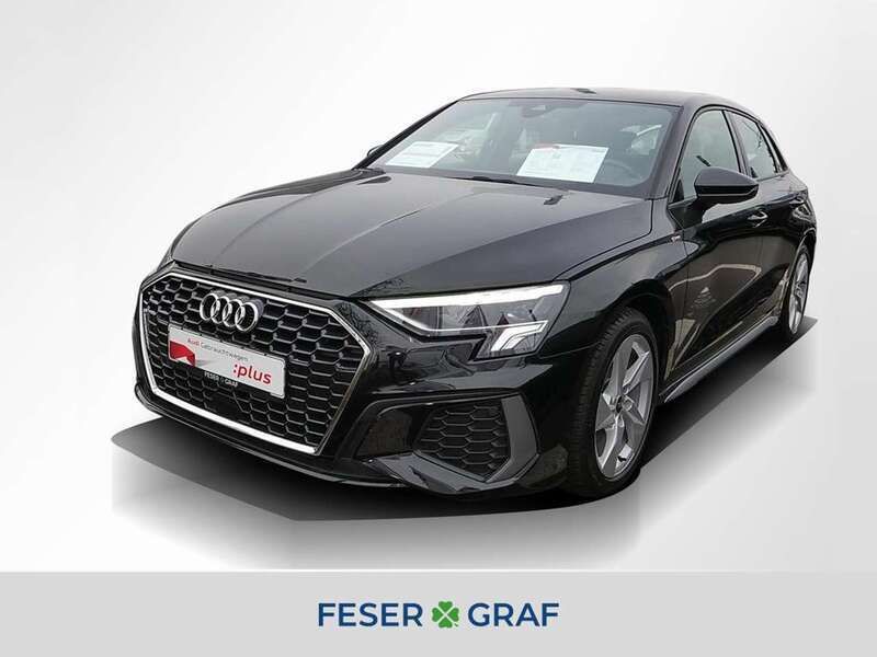 Mythosschwarz metallic Gebraucht 2023 Audi A3 S-Line Limousine | 31.440 € (Fairer Preis) - Bild 1/4