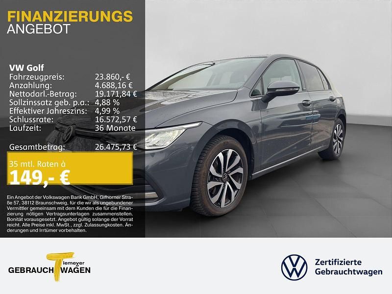Grau Gebraucht 2022 VW Golf VIII Active | 23.260 € (Guter Preis) - Bild 1/4