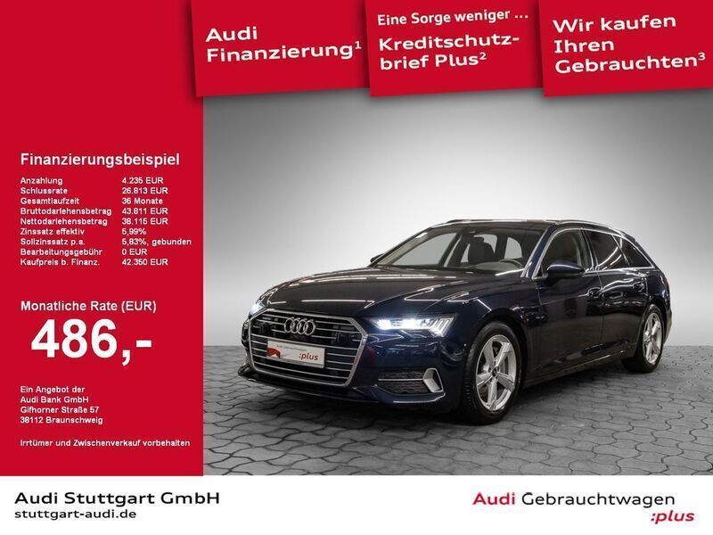Blau Gebraucht 2022 Audi A6 Sport Kombi | 42.890 € (Teuer) - Bild 1/2