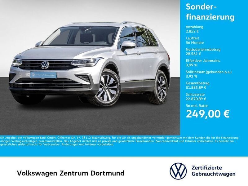 Reflexsilber metallic Gebraucht 2024 VW Tiguan Move SUV | 31.413 € (Guter Preis) - Bild 1/4