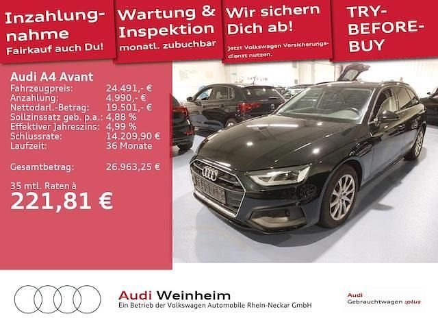 Mythosschwarz metallic Gebraucht 2022 Audi A4 Kombi | 24.491 € (Guter Preis) - Bild 1/4