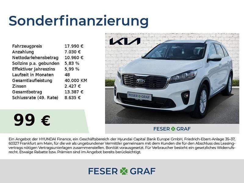 Weiß Gebraucht 2019 Kia Sorento Edition 7 SUV | 17.990 € (Superpreis) - Bild 1/4