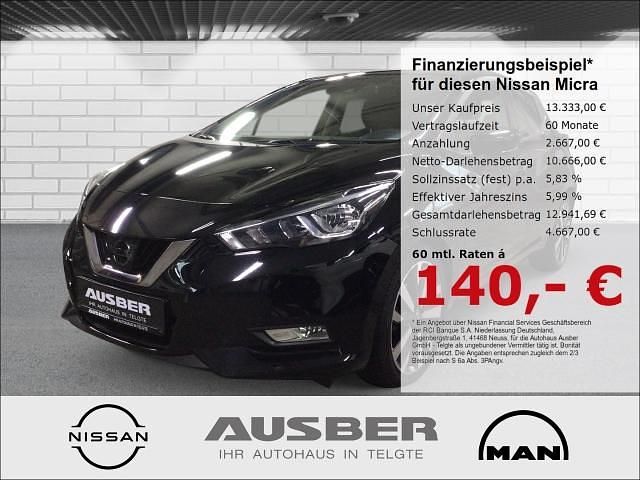 Schwarz Gebraucht 2019 Nissan Micra 360º Limousine | 13.333 € (Etwas zu teuer) - Bild 1/4