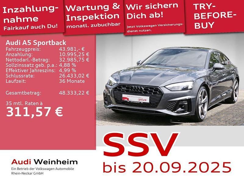 Grau Gebraucht 2022 Audi A5 Sportback Competition Limousine | 43.981 € (Etwas zu teuer) - Bild 1/2