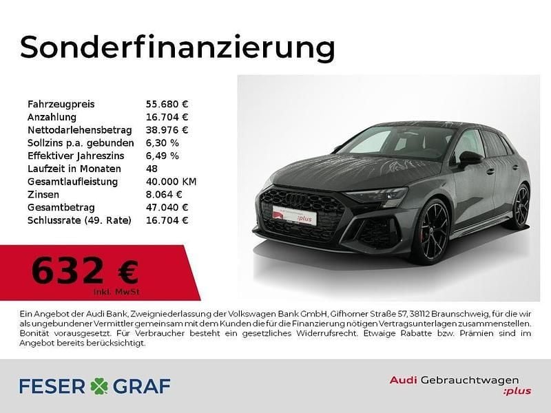 Daytonagrau perleffekt Gebraucht 2024 Audi RS3 Ambiente Limousine | 55.680 € (Superpreis) - Bild 1/2