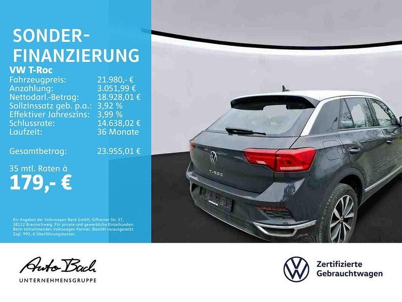 Gebraucht VW T-Roc Style 110 PS (80 kW) 2022 Uranograu/pure white SUV