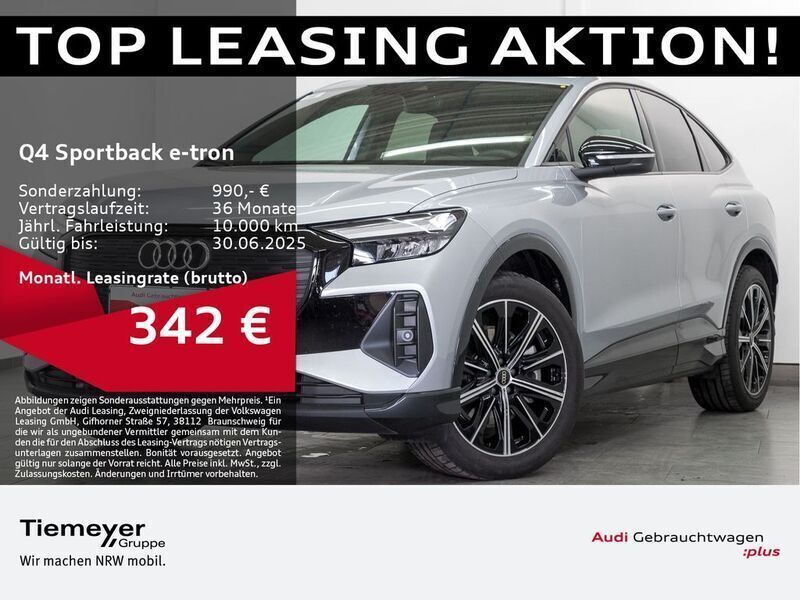 Silber Gebraucht 2024 Audi Q4 Sportback e-tron Advanced SUV | 43.690 € (Teuer) - Bild 1/4