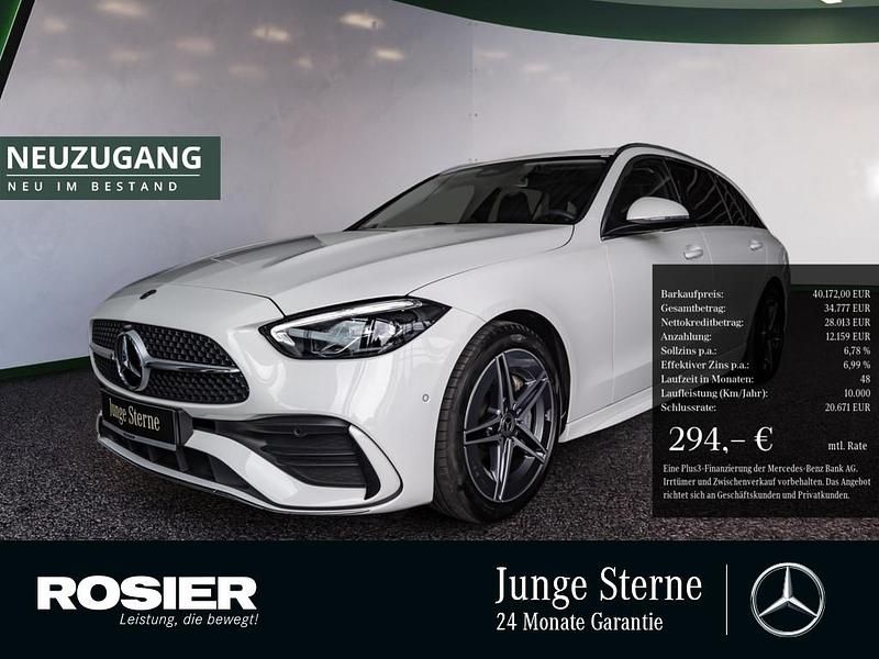 Weiss / polarweiß Gebraucht 2024 Mercedes C200 Advanced Kombi | 38.531 € (Etwas zu teuer) - Bild 1/4