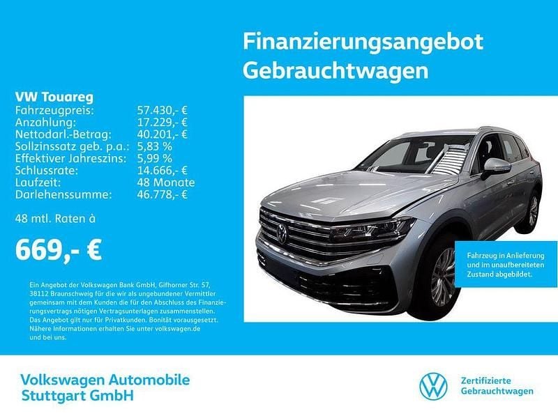 Silber Gebraucht 2024 VW Touareg Elegance SUV | 57.430 € (Fairer Preis) - Bild 1/4