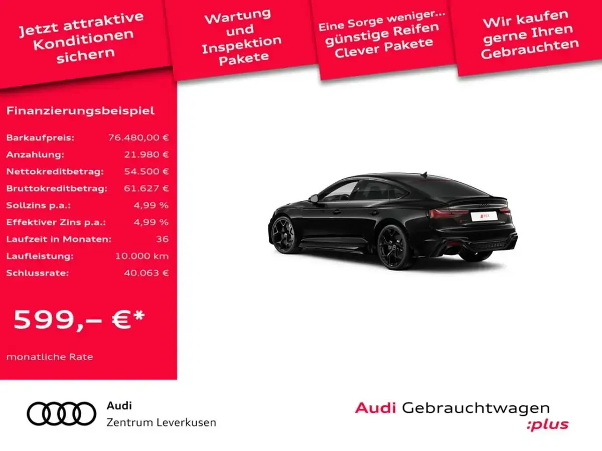 Gebraucht Audi RS5 Sportback 470 PS (345 kW) 2024 Mythosschwarz Coupé