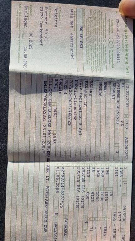 Schwarz Gebraucht 2007 Renault Mégane Cabriolet Privilege Cabrio | 800 € (Superpreis) - Bild 1/4