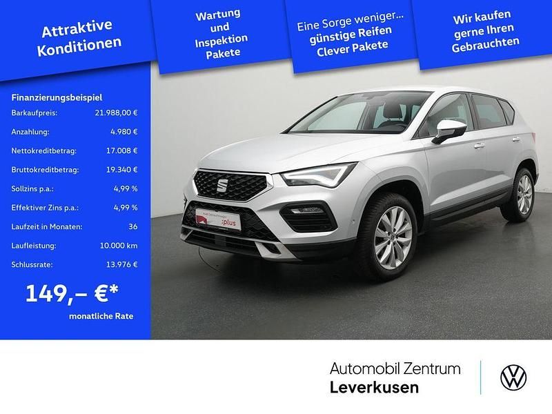Silber / reflex silber (metallic) Gebraucht 2022 Seat Ateca Style SUV | 21.988 € (Superpreis) - Bild 1/4