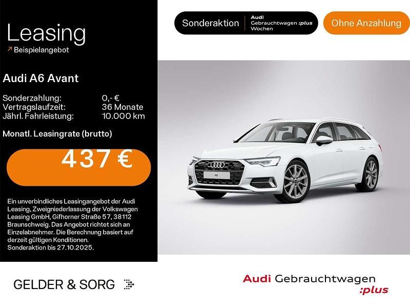 Gletscherweiß metallic Gebraucht 2025 Audi A6 Advanced Kombi | 48.480 € (Superpreis) - Bild 1/2