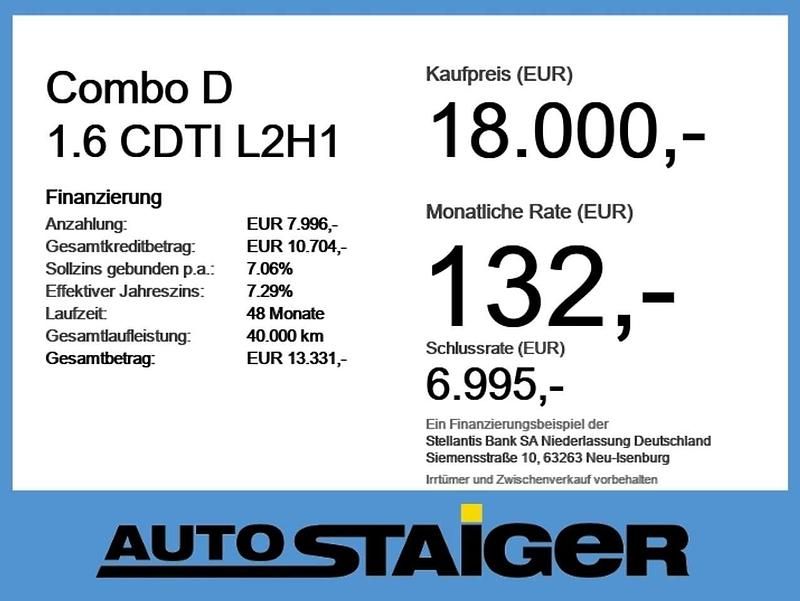 Usata Opel Combo 120 CV (88 kW) 2018 Bianco Monovolume