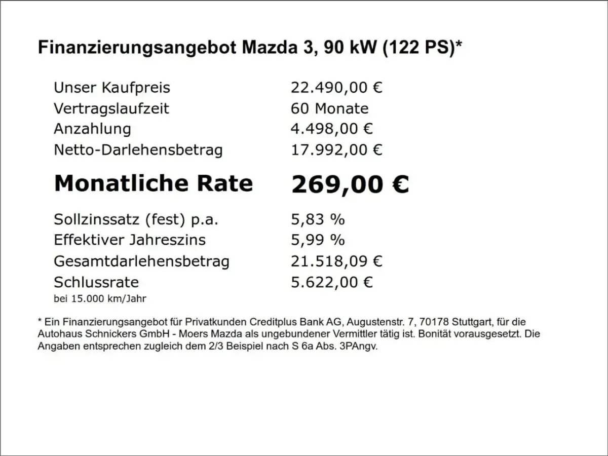 Usata Mazda 3 122 CV (89 kW) 2024 Nero Berlina
