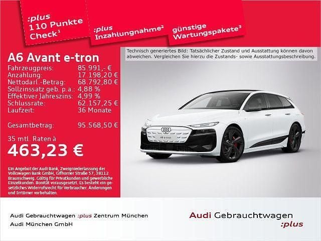 Weiß Gebraucht 2025 Audi A6 e-tron S-Line Kombi | 85.991 € (Etwas zu teuer) - Bild 1/2