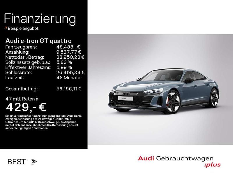 Kemoragrau metallic Gebraucht 2022 Audi e-tron GT quattro Sport Limousine | 48.488 € (Guter Preis) - Bild 1/2