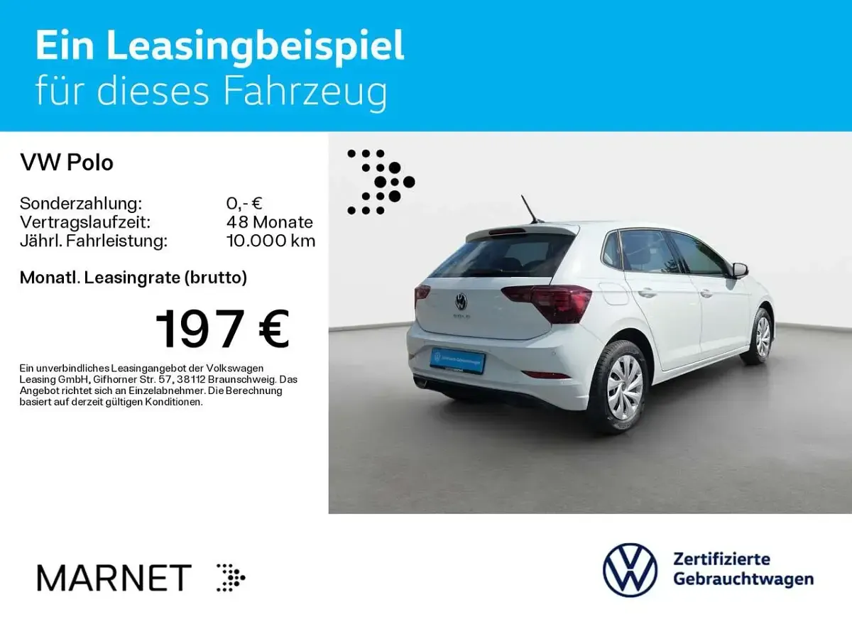 Gebraucht VW Polo Life 80 PS (58 kW) 2023 Weiß Kleinwagen