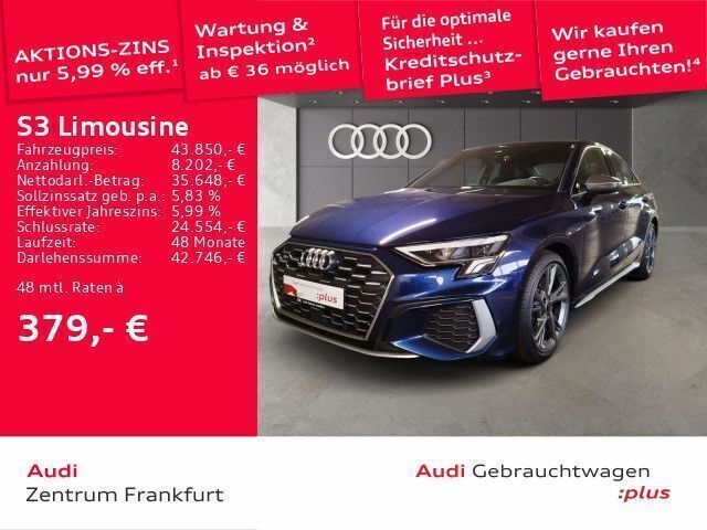 Navarrablau metallic Gebraucht 2024 Audi S3 Sport Limousine | 44.850 € (Fairer Preis) - Bild 1/2