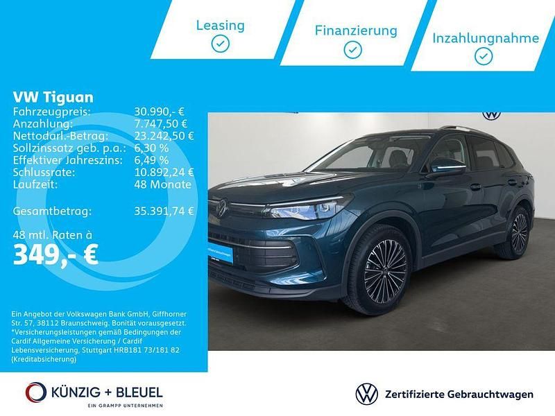 Nightshade blue metallic Gebraucht 2024 VW Tiguan Life SUV | 30.990 € (Guter Preis) - Bild 1/4