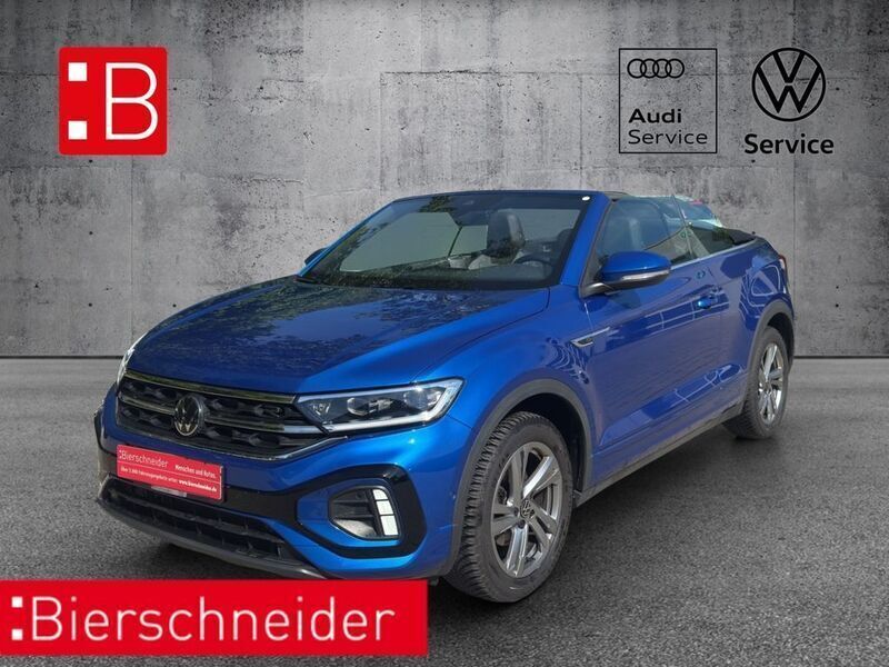 Blau Gebraucht 2024 VW T-Roc Cabriolet R-line Cabrio | 31.950 € (Guter Preis) - Bild 1/4