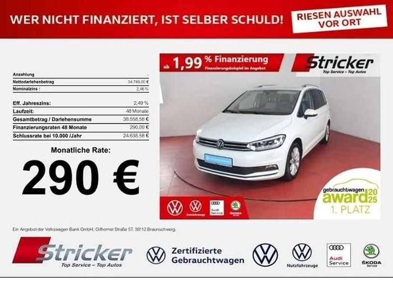 Oryxweiß perlmutteffekt Gebraucht 2024 VW Touran Highline Van / Kleinbus | 34.789 € (Fairer Preis) - Bild 1/4
