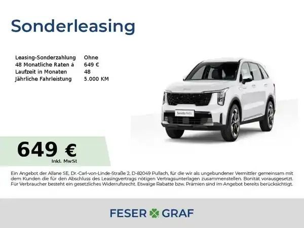Schneeweiss Neu 2025 Kia Sorento SUV | 57.450 € (Guter Preis) - Bild 1/3