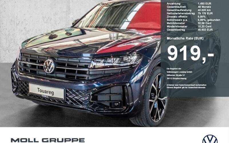 Blau Neu 2025 VW Touareg R-line SUV | 99.899 € (Teuer) - Bild 1/4