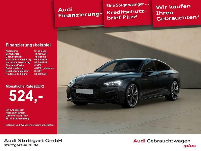 Schwarz Gebraucht 2024 Audi S5 Sportback Ambiente Kleinwagen | 61.940 € (Guter Preis) - Bild 1/2