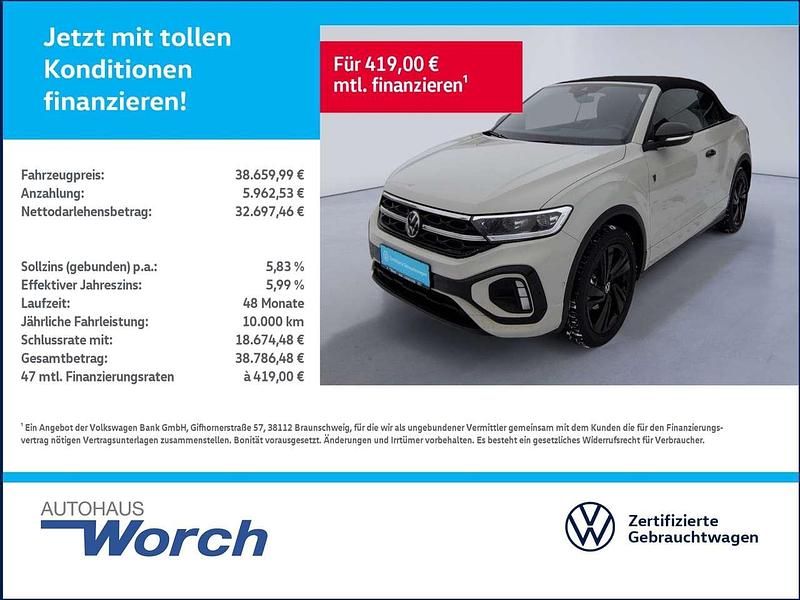 Gebraucht VW T-Roc Cabriolet Karmann 150 PS (110 kW) 2025 Ascotgrau / schwarz Cabrio