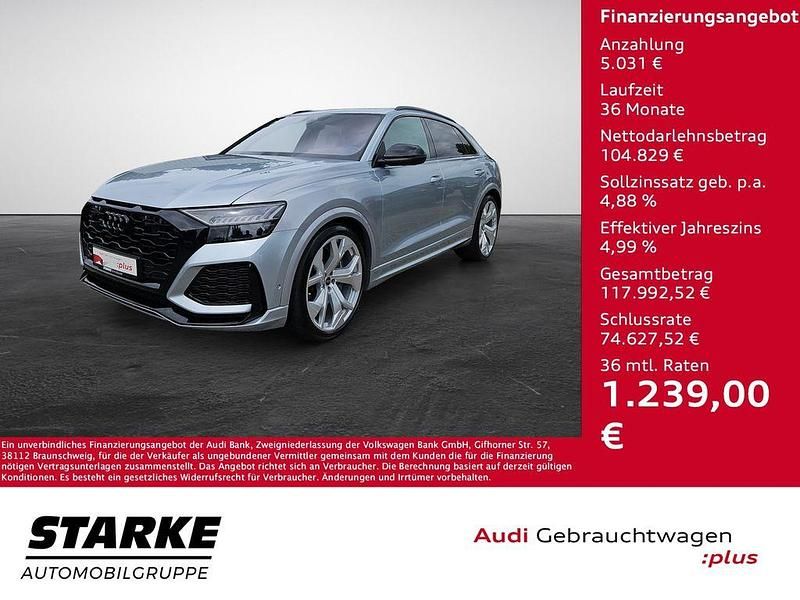 Satellitsilber metallic Gebraucht 2022 Audi RS Q8 Ambiente SUV | 109.860 € (Etwas zu teuer) - Bild 1/4