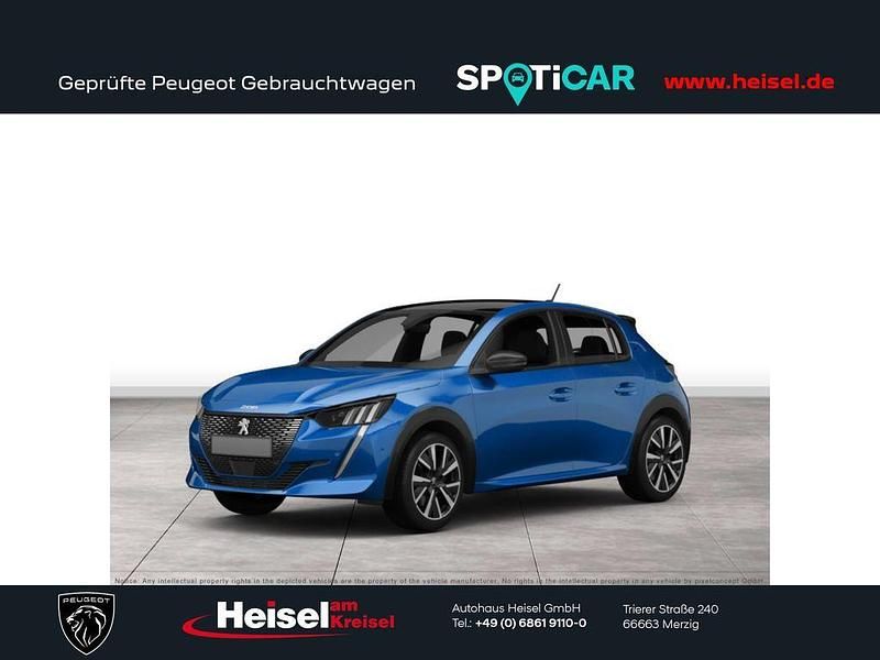 Blau Gebraucht 2021 Peugeot e-208 GT Kleinwagen | 16.980 € (Fairer Preis) - Bild 1/4