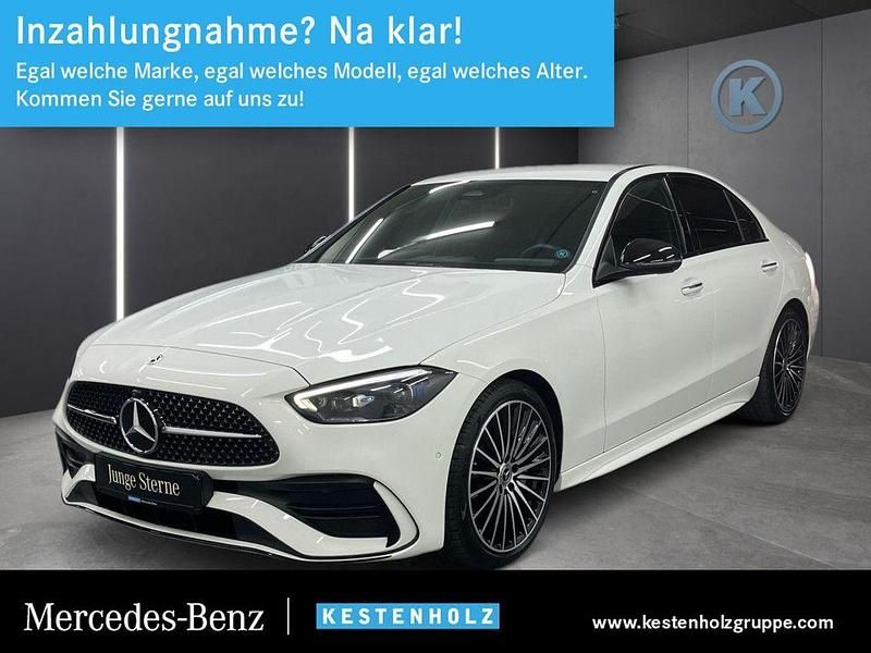 Polarweiß Gebraucht 2024 Mercedes C300 AMG Limousine | 56.890 € - Bild 1/4