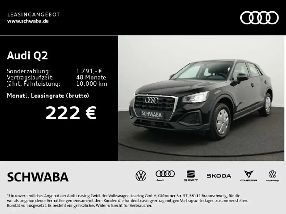 Gebraucht Audi Q2 110 PS (80 kW) 2022 Schwarz SUV