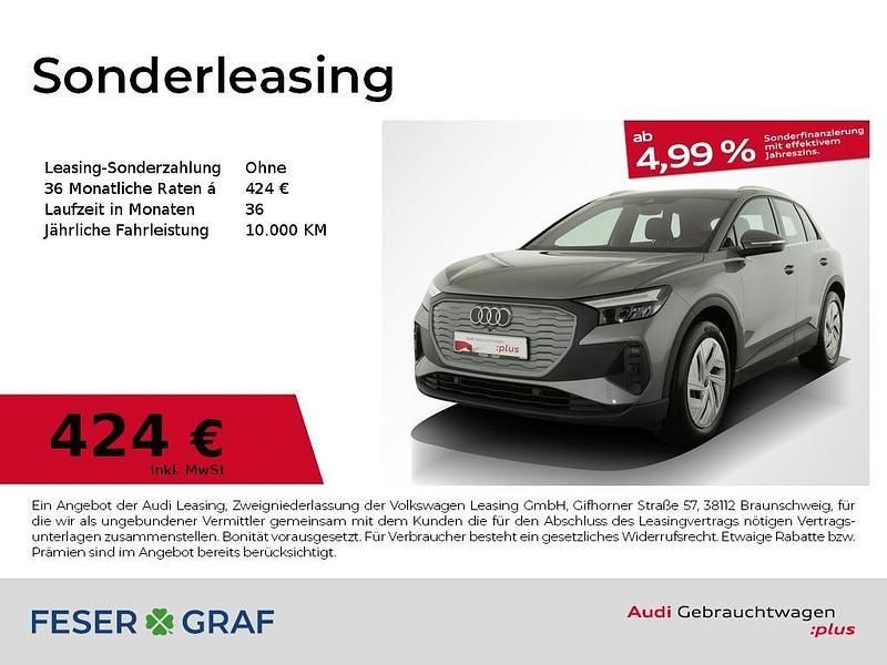 Taifungrau metallic Gebraucht 2024 Audi Q4 e-tron Ambiente SUV | 41.990 € (Fairer Preis) - Bild 1/4