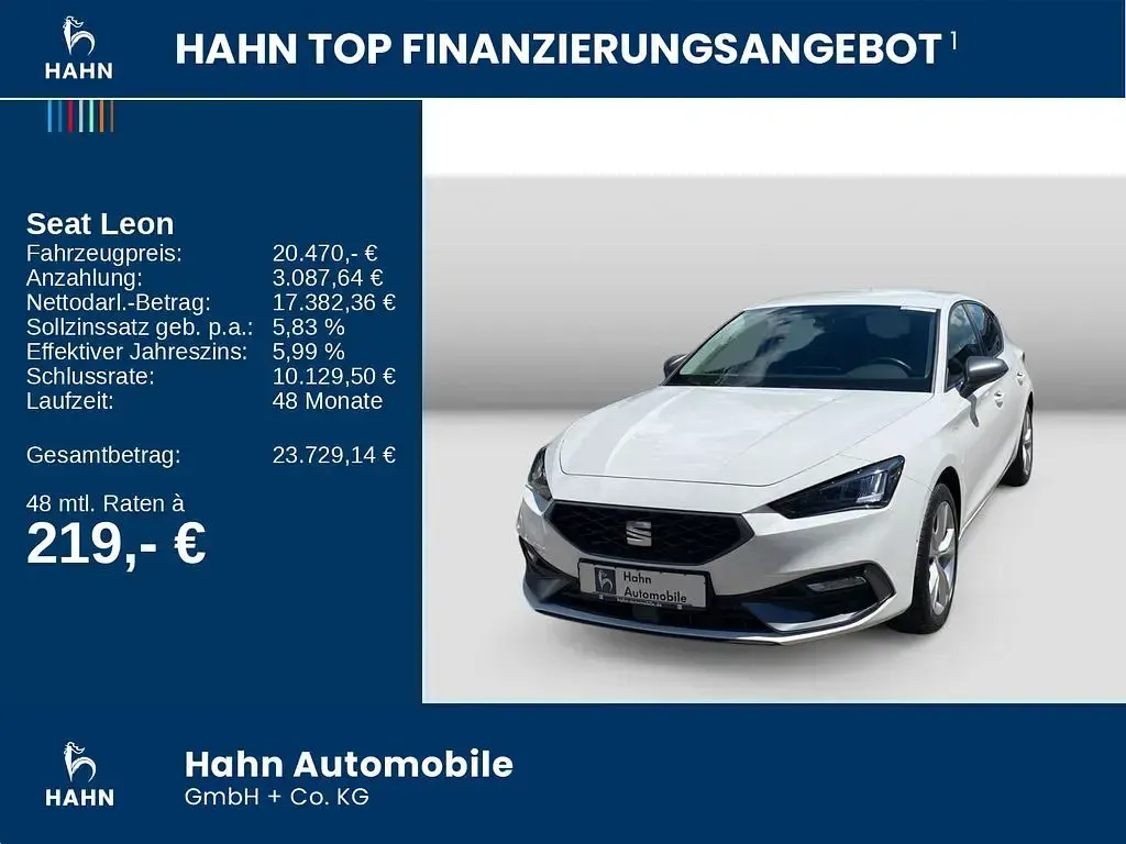 Gebraucht Seat Leon FR 204 PS (150 kW) 2023 "candy" weiss Limousine
