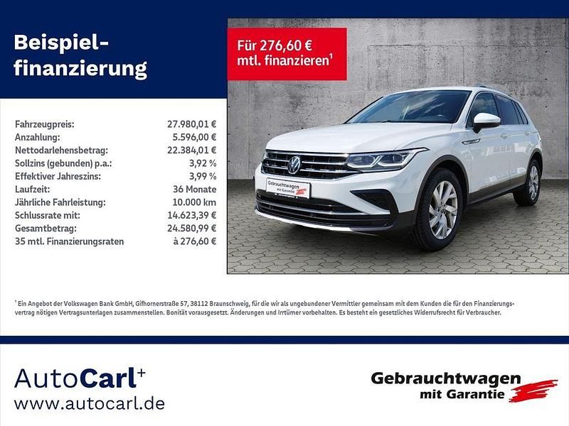Weiß Gebraucht 2020 VW Tiguan Elegance SUV | 27.980 € (Fairer Preis) - Bild 1/4